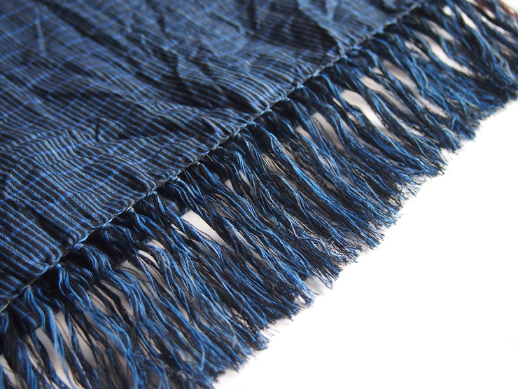 川越唐桟くびまき　紺格子