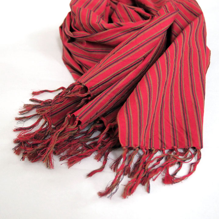 巻いた川越唐桟くびまき