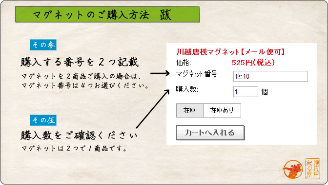 マグネットのご購入方法　跋