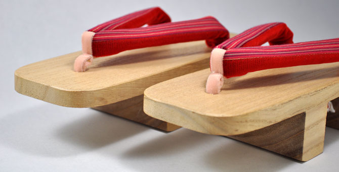 川越唐桟　下駄　芳町1