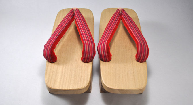 川越唐桟　下駄　芳町2