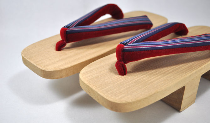 川越唐桟　下駄　芳町