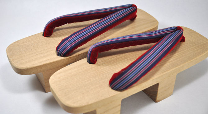 川越唐桟　下駄　芳町