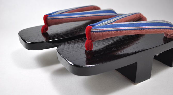 川越唐桟　下駄　芳町サバキ